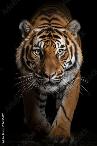 Tiger. World Wildlife Day. Group of wild animals on nature background. © Aleksandr