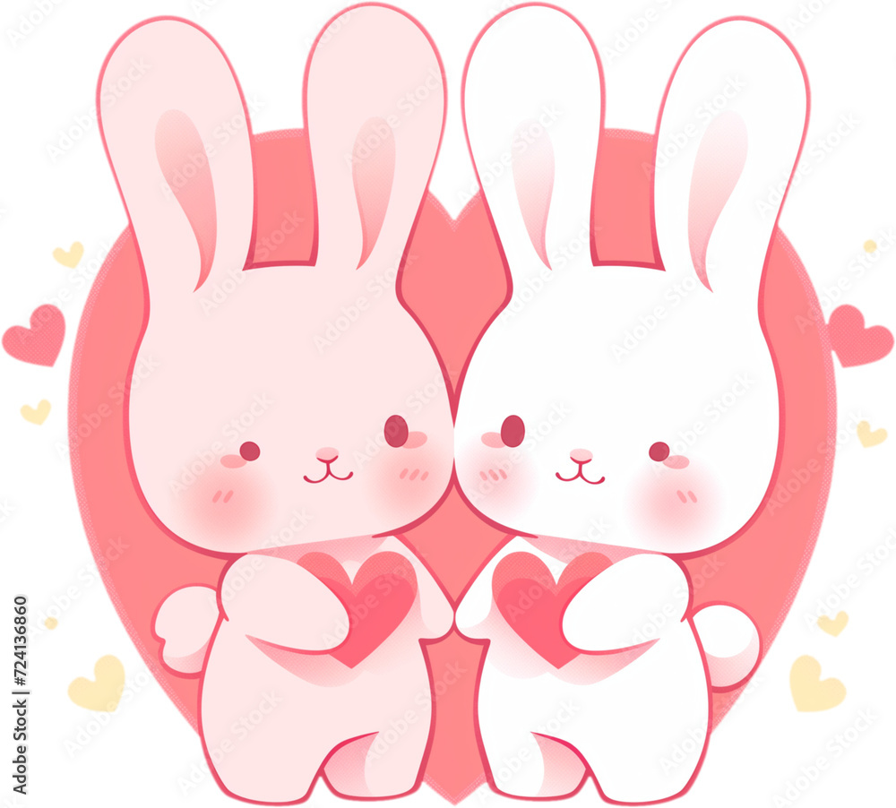 Lovely bunny couple