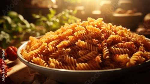 close up of italian pasta