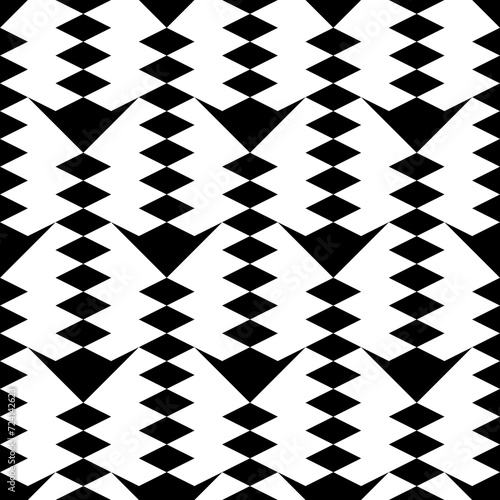 Seamless pattern. Rhombuses, figures ornament. Diamonds, shapes wallpaper. Ethnic motif. Shapes background. Geometric backdrop. Digital paper, textile print, web design, abstract. Vector artwork.
