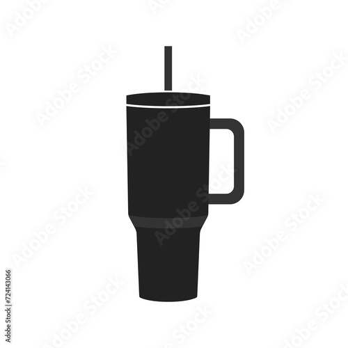 Water Bottle Mug, Water Bottle Vector, Trendy Bottle, Coffee Mug, Travels Mug, Water Bottle Handle, Bottle Icon, Bottle Vector Illustration