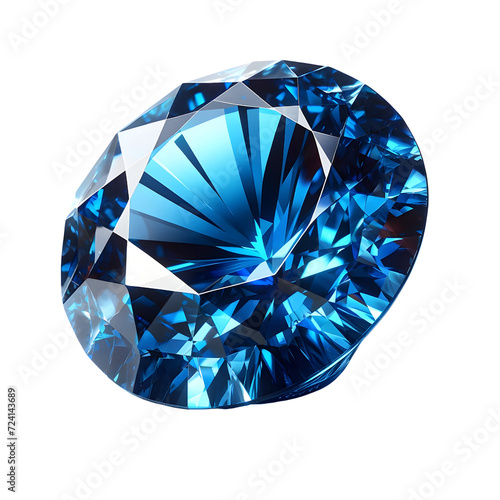 Backgroundless blue sapphire