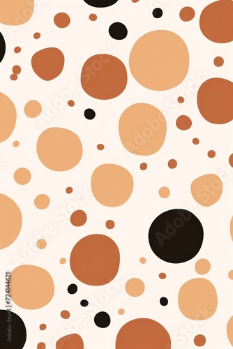 sandybrown polka dot, boho color palette, simple line, modern minimalist vector illustration pattern