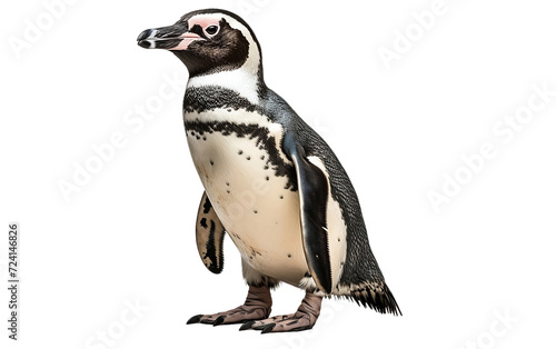 Humboldt Penguin Isolated on White Background or on Clear Background