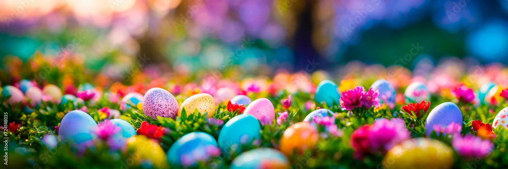 Beautiful Easter eggs for the holiday. Selective focus. Beautiful Easter eggs for the holiday. Selective focus.