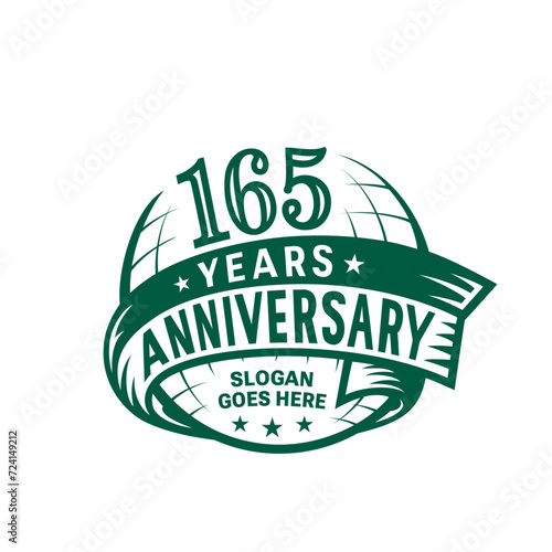 165 years anniversary design template. 165th logo. Vector and illustration. 