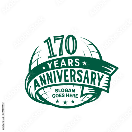 170 years anniversary design template. 170th logo. Vector and illustration. 
