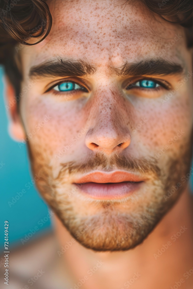 Fototapeta premium Close up shot of a good looking guy