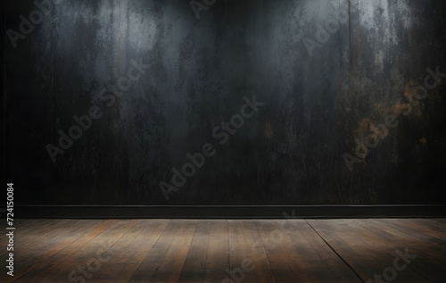 Top view of close-up dark wooden table photography