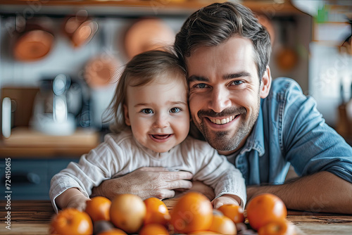 Father and Daughter Bonding Over Food Prep