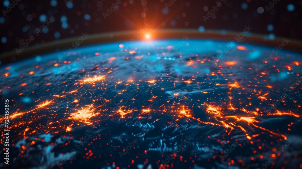World globe data exchange planet earth network connection web Generative AI World globe data exchange planet earth network connection web Generative AI