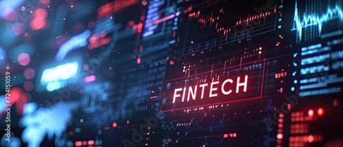 Fintech - financial technology concept. Business, Technology, Internet and network concept photo