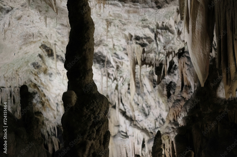 Postojna Cave is a karst complex in Slovenia, it is the largest and most visited caves in Europe with almost 21 km of caves and tunnels.