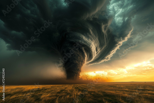 Tornado Sweeping Through the Landscape