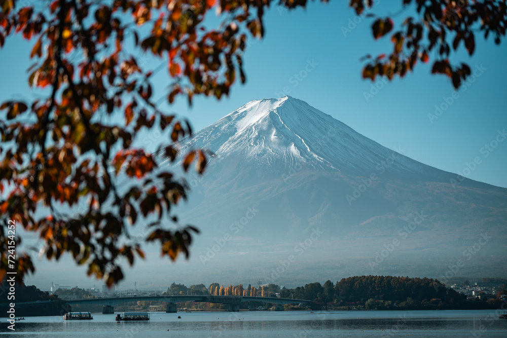 mt.Fuji in kawaguchiko lake,Kawaguchiko lake of Japan,Mount Fuji
