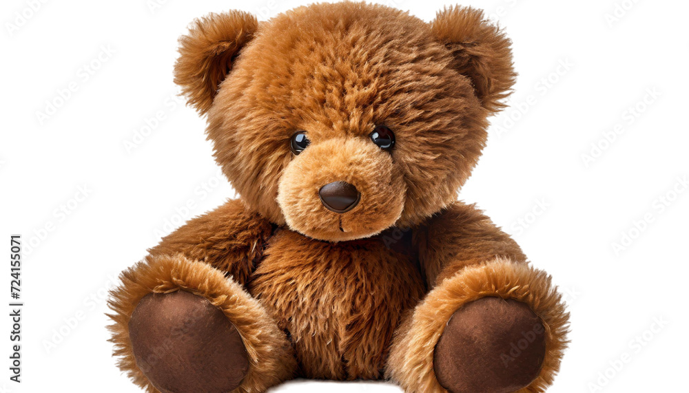 Obraz premium Brown teddy bear isolated on transparent background.