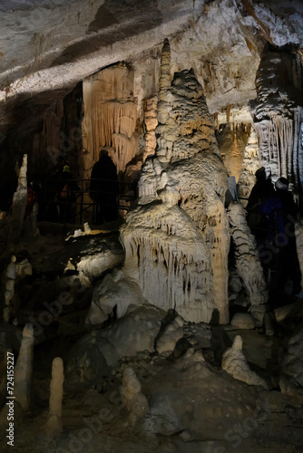 Postojna Cave is a karst complex in Slovenia, it is the largest and most visited caves in Europe with almost 21 km of caves and tunnels.