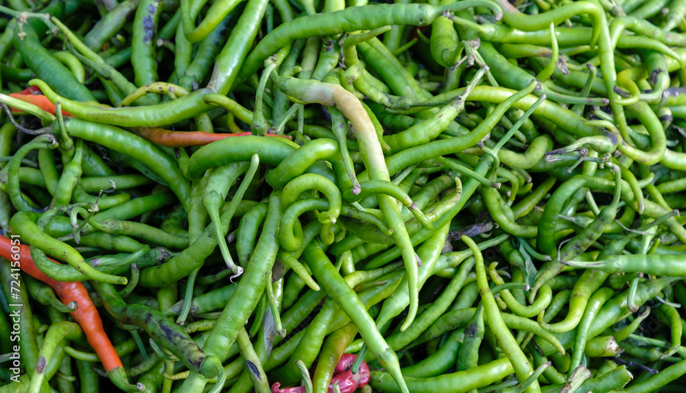 Lots of fresh green peppers. Close up background Lots of fresh green peppers. Close up background
