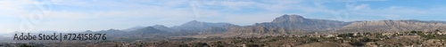 Busot, Alicante, Spain, January 28, 2024: Panoramic of the different mountains seen from Busot, Alicante, Spain © Marco Gallo