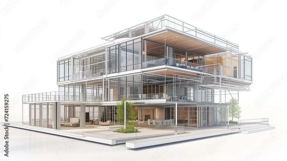 Transparent Architectural Visualization of Modern Building Design - 3D Cutaway Rendering with Detailed Structure and Engineering Insights Transparent Architectural Visualization of Modern Building Design - 3D Cutaway Rendering with Detailed Structure and Engineering Insights