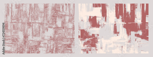 Paint strokes on canvas, hand drawn monochrome pattern. Clean irregular brush strokes. Bright texture background set of vector illustrations