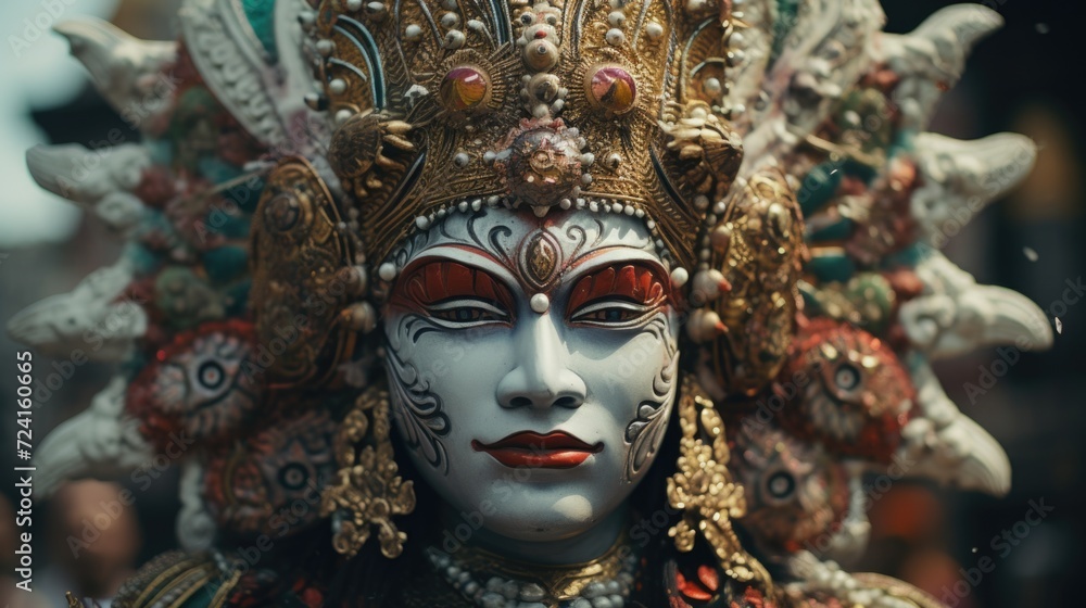 A detailed view of a statue depicting a woman. This image can be used for various purposes A detailed view of a statue depicting a woman. This image can be used for various purposes