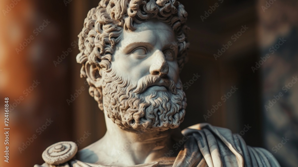 A statue of a man with a beard. Perfect for adding a touch of sophistication to any space A statue of a man with a beard. Perfect for adding a touch of sophistication to any space