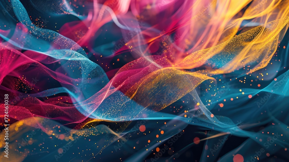 Abstract neon colorful background with fluid wavy shapes Abstract neon colorful background with fluid wavy shapes
