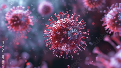 Adeno-associated virus (AAV), 3d illustration photo