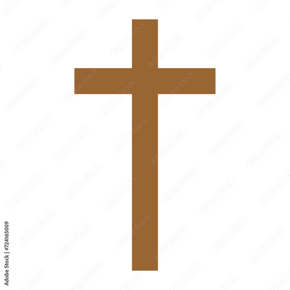 Christian cross vector icon