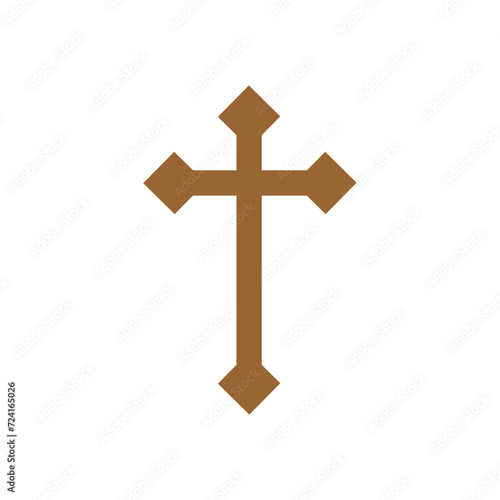 Christian cross vector icon