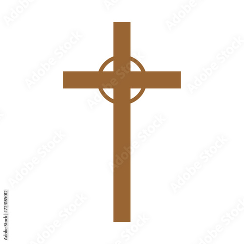 Christian cross vector icon