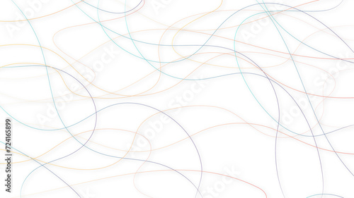 Colorful random pattern line stroke on a transparent background. Decorative pattern with tangled curved lines. Random chaotic lines abstract geometric pattern vector background.	
