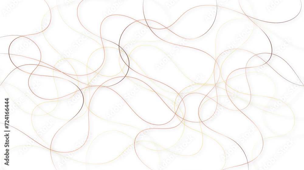 Obraz premium Decorative pattern with tangled curved lines. Random chaotic lines abstract geometric pattern vector background.