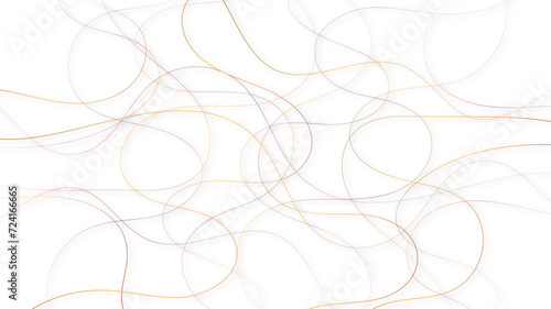 Colorful random pattern line stroke on a transparent background. Decorative pattern with tangled curved lines. Random chaotic lines abstract geometric pattern vector background.