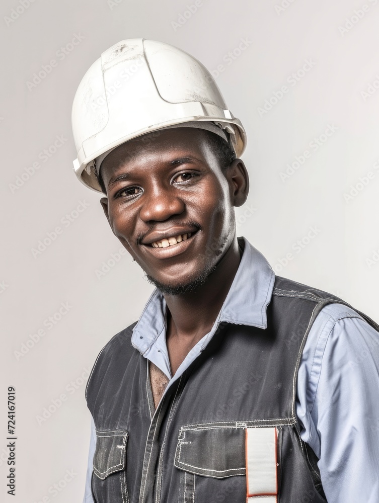 Photo a worker smiling with isolated background Photo a worker smiling with isolated background