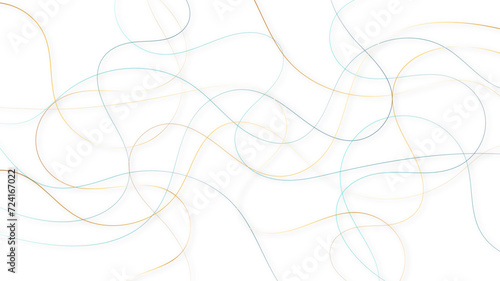 Random line pattern background. Decorative pattern with tangled curved lines. Random chaotic lines abstract geometric pattern vector background.