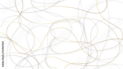 Random line pattern background. Decorative pattern with tangled curved lines. Random chaotic lines abstract geometric pattern vector background.