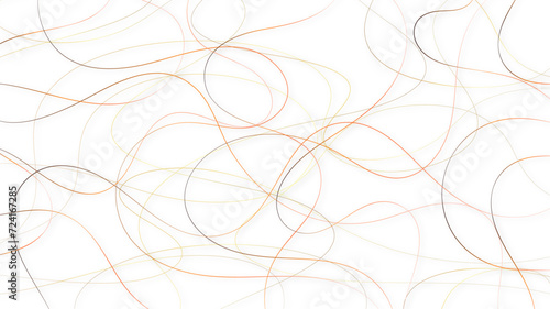 Colorful random pattern line stroke on a transparent background. Decorative pattern with tangled curved lines. Random chaotic lines abstract geometric pattern vector background.
