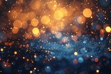 Glittering gradient background with hologram effect and magic lights. Holographic abstract fantasy backdrop with fairy sparkles, gold stars and festive blurs