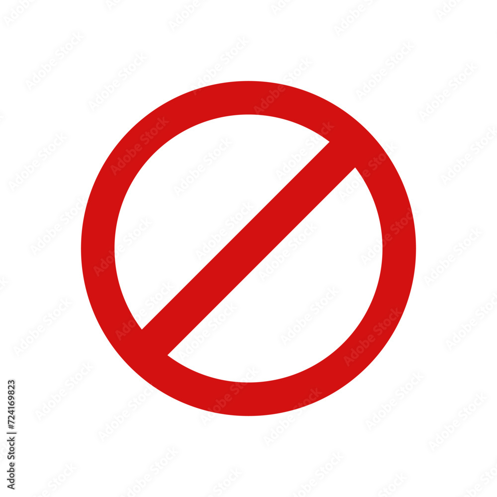 Prohibition sign Prohibition sign
