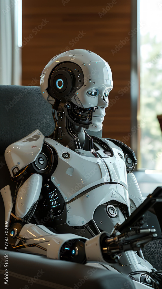 Robot Humanoid Sitting and Reading Robot Humanoid Sitting and Reading