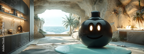 Celestial Charm: A Radiant Smile Blooms on an Enormous Ceramic Vessel