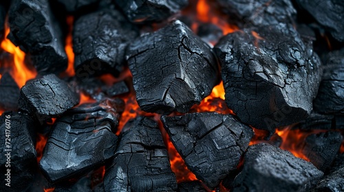 Piece of smoldering coal as a background closeup, piece of coal as a background, coal background, coal banner, coal closeup, smoldering coal ads