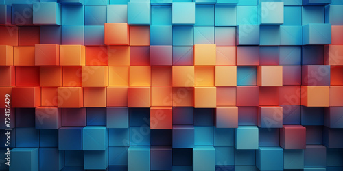 Abstract  vibrantly textured geometric a colorful design  Abstract cube colorful background.