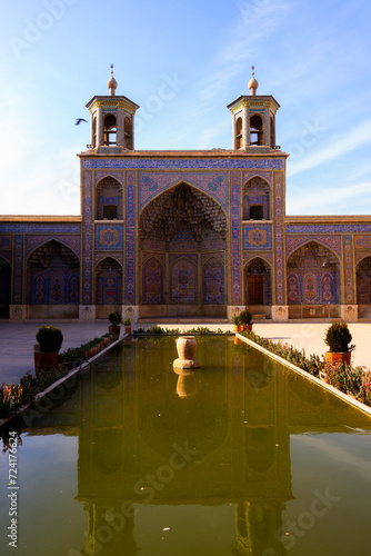 Nasir Al-Mulk Mosque in Shiraz, Iran, also known as Pink Mosque photo