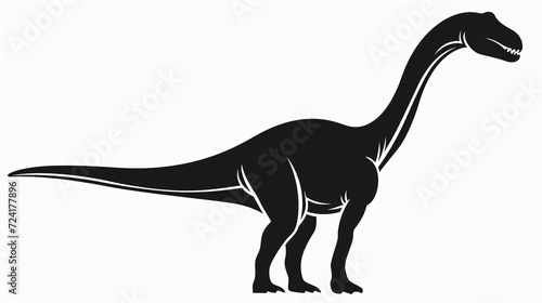 a black and white image of a dinosaur