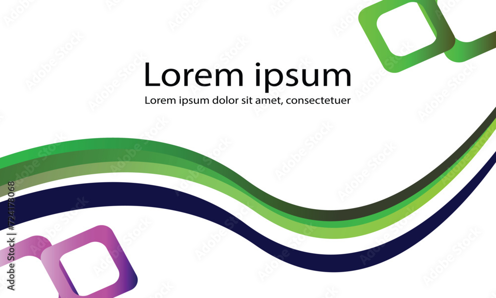 Fototapeta premium vector colorful gradient background wave line modern abstract design for posters Vector illustration