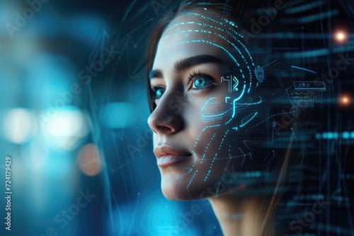 Woman and artificial intell...
