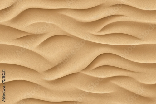 Sand texture background, aerial top view of natural wavy pattern in desert, abstract sandy relief in summer. Concept of nature, topography, dune, wallpaper photo